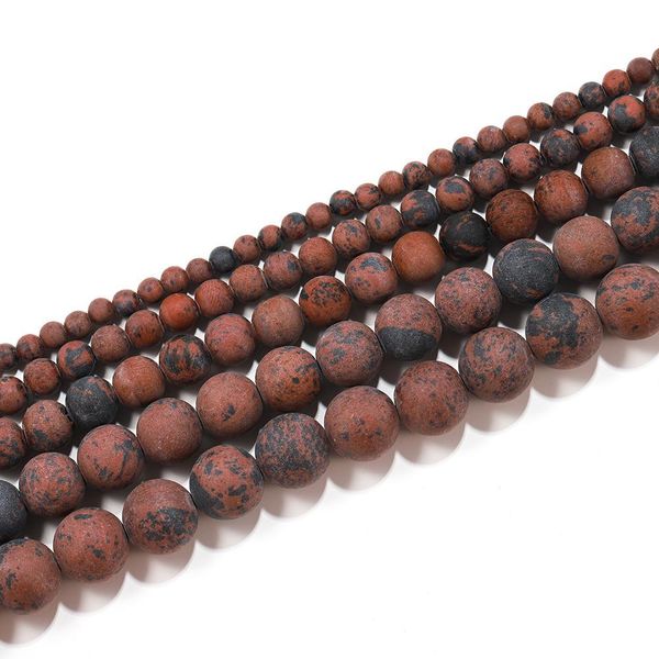 

1strand lot 4 6 8 10mm matte mahagony golden swan natural stone round loose beads for diy bracelet jewelry makings supplies h bbywxw