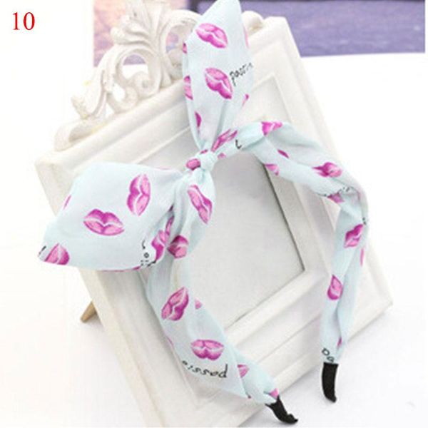 

women cloth fabric floral dot striped headband makeup wash face non-slip hair accessories rabbit ears hair hoop bowknot headband q sqctvp