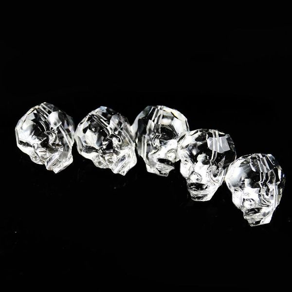 

20mm 5pcs skull crystal beads suncatcher crystal prisms faceted skull crystal charms skull head diy bracelet jewelry accessories h qylxae