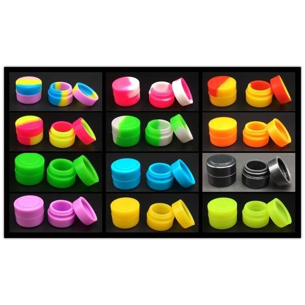 

non-stick jar 2 dab ml for concentrate wax oil silicone container 100 pcs/lot