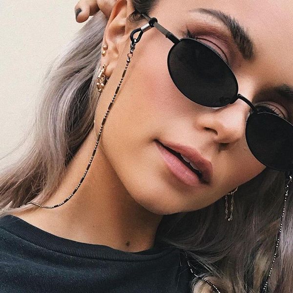 

black gold color fashion chain non slip eyeglasses chain simple casual silver beads sunglass chain neck for glasses women h jllsvl