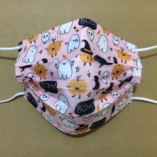 

masks halloween disposable mask pumpkin printing 3-layer face personalized breathable mouth cover child washable f