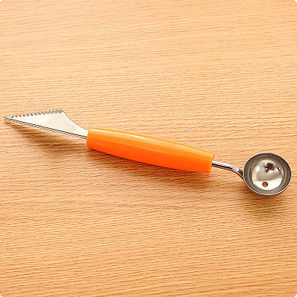 

2 in1 dual head fruit ball carving knife kiwi fruit waterlemon scoop melon baller digger ice spoon platter spoon h jllupf