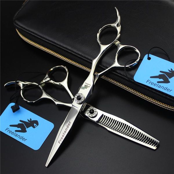 Tesoura De Cabelo Freelander Marca 6 Polegada Profissional Hairdressing Sharp Blade Salon Equipamentos Barbeiro Corte Ferramentas