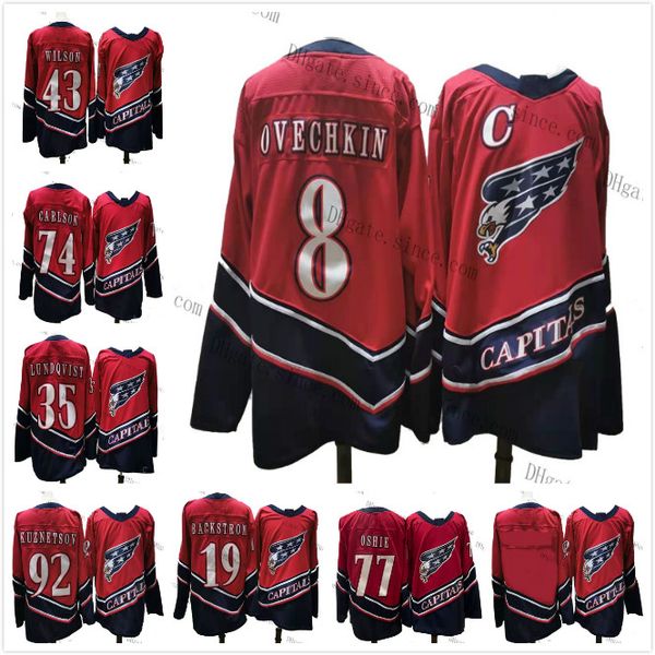 

washington capitals 2021 reverse retro jersey alex ovechkin john carlson t.j. oshie tom wilson nicklas backstrom henrik lundqvist kuznetsov, Black;red