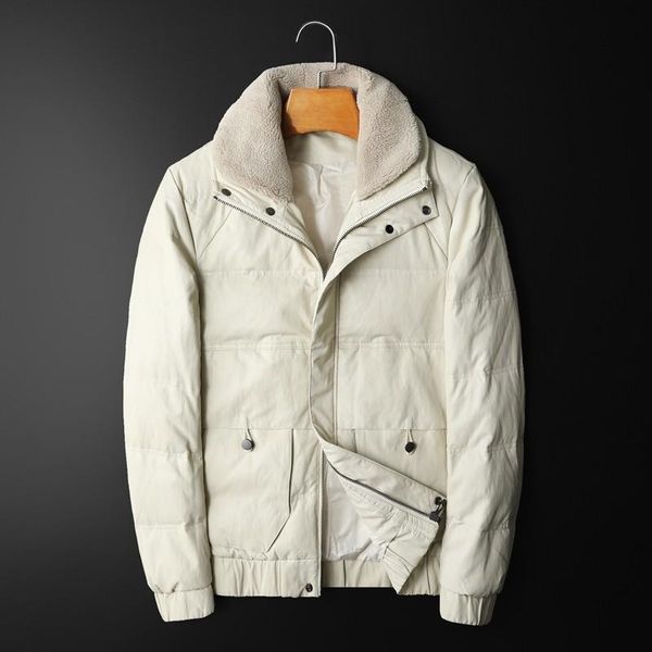 

men's winter jacket parker 2020 new coat men's classic casual down coat outdoor warm down coat doudoune homme fashion slim leather, Black