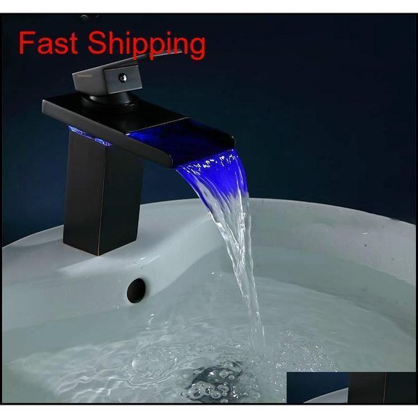 

black water powered led faucet bathroom basin faucet brass mixer tap waterfal qylnvk item_home
