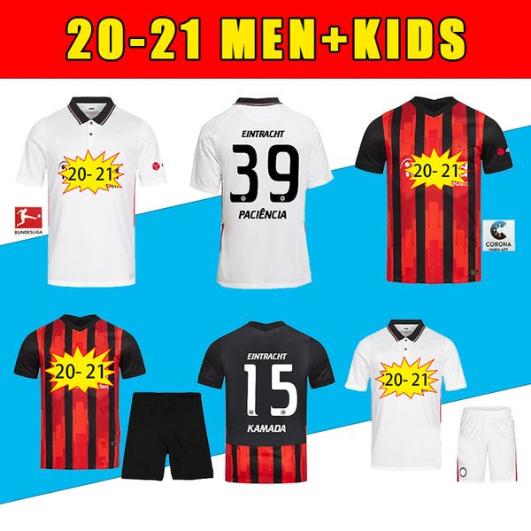 

frankfurt soccer jersey 2020 2021 die adler dost sow silva football jersey thailand quality kids kit hinteregger paciencia shirtt, Black;yellow