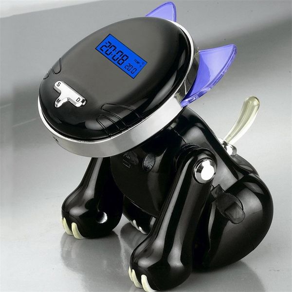 

12/24 hours digital smart alarm clocks for bedrooms with battery backup, child like cute cat voice talking desk watch for blind lj201211