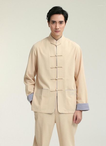 

new arrival solid color men's middle-aged men's clothing tang suit long-sleeved shirt national wind daddy spring and autumn coat1, Black;brown