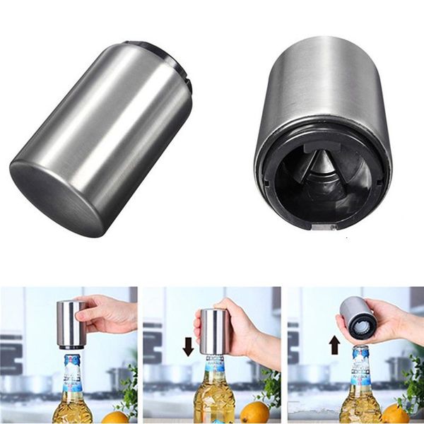 

automatic silver beer new steel stainless magnet-automatic cylinder bottle opener