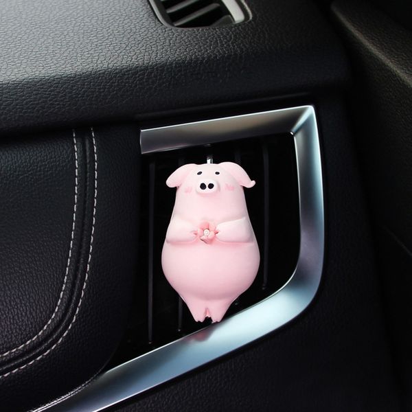 

couple pig perfume diffuser freshener perfumes refill vehicle fragrance car air vent interior decoration