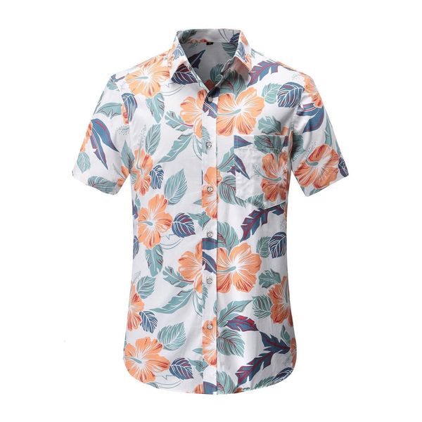 

2019 summer fashion mens shirt slim fit short sleeve floral shirt men clothing trend men casual hawaiian shirts plus size, White;black
