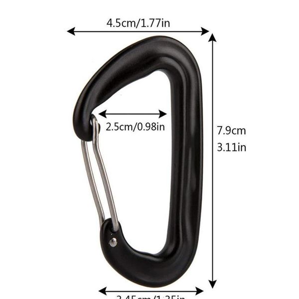 

professional climbing carabiner d shape mountaineering buckle hook 12kn safety lock outdoor climbing equipment a jllqer
