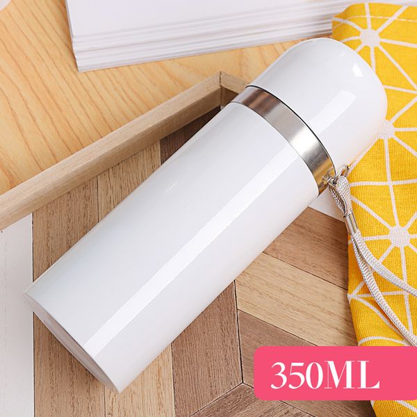 

sublimation blank bullet thermos cups 350ml children fashion white coating stainless steel tumbler with cup rope 11 5rj j2