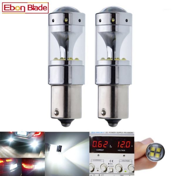 

emergency lights 2pcs p21w 1156 ba15s s25 led bulb car auto turn signal brake reverse light r5w 60w 12v automobiles lamp white amber red1