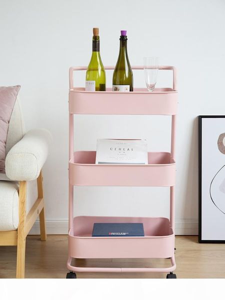 

bedroom shelf in the kitchen trolley mobile landing 3 layer receive beauty salon trolley