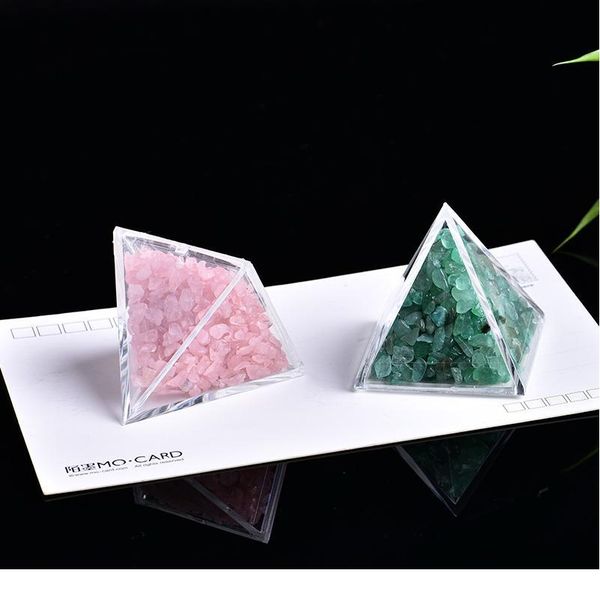 

1pc natural crystal rose quartz amethyst quartz energy small piece gemstone pyramid can be used for home decoration qylzyl, Black