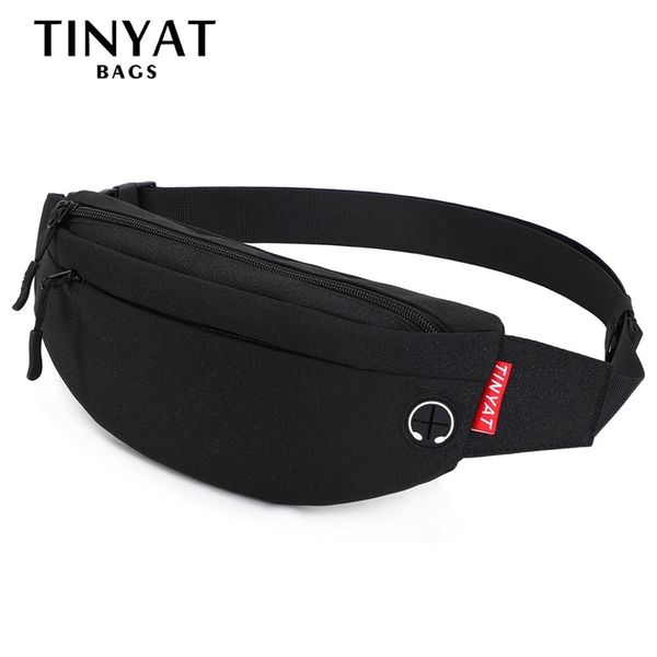 

tinyat men male waist pack purse casual large belt pouch canvas travel phone fanny banana bag hip 4 pockets 201130