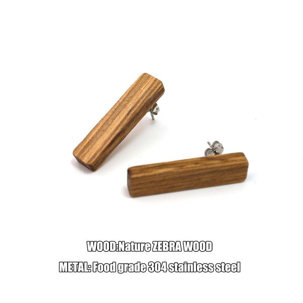 

wood stud earrings cz element for women vintage wooden earrings statement wedding jewelry gift for girl q wmtzuw, Black;gray