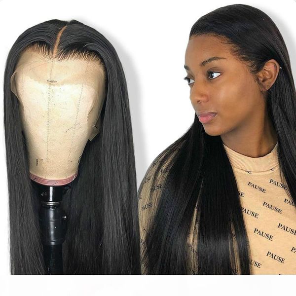 

lace front human hair wigs for black women straight hd frontal bob wig brazilian afro short long 30 inch natural wig full, Black;brown