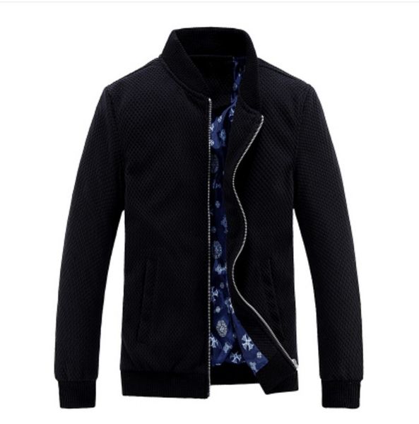 

autumn men classic stand collar thin zipper jacket slim fit men's casual solid color coat male outerwear kg-247, Black;brown