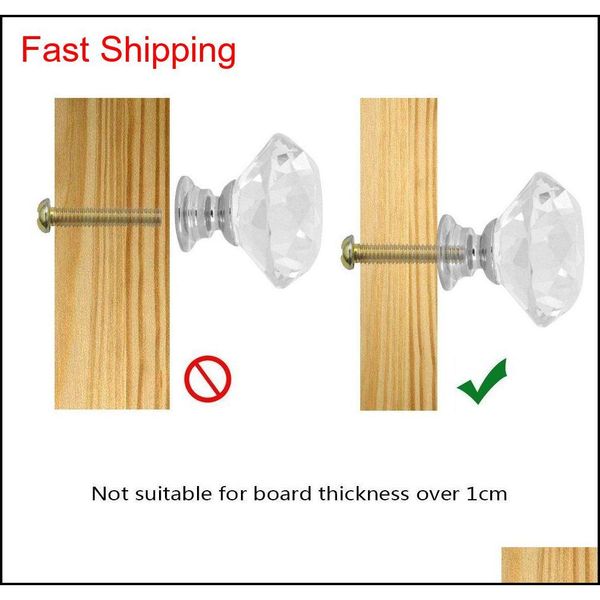 

10 pcs crystal glass cabinet knobs 30mm diamond shape drawer kitchen cabinets dresser cupboard war qylbbp sports2010