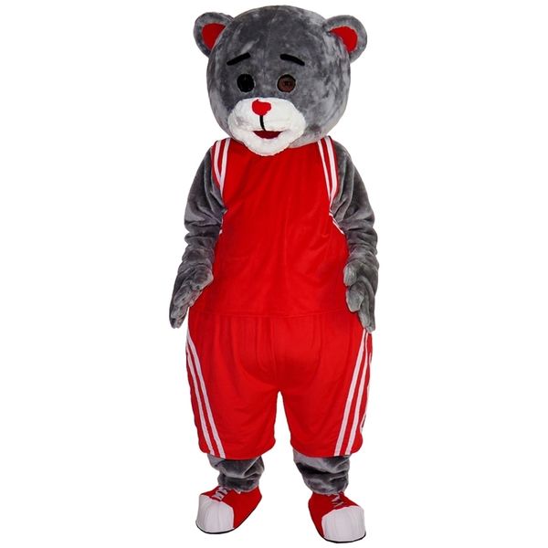 

2018 new sport bear mascot costumes for adults circus christmas halloween outfit fancy dress suit ing, Red;yellow
