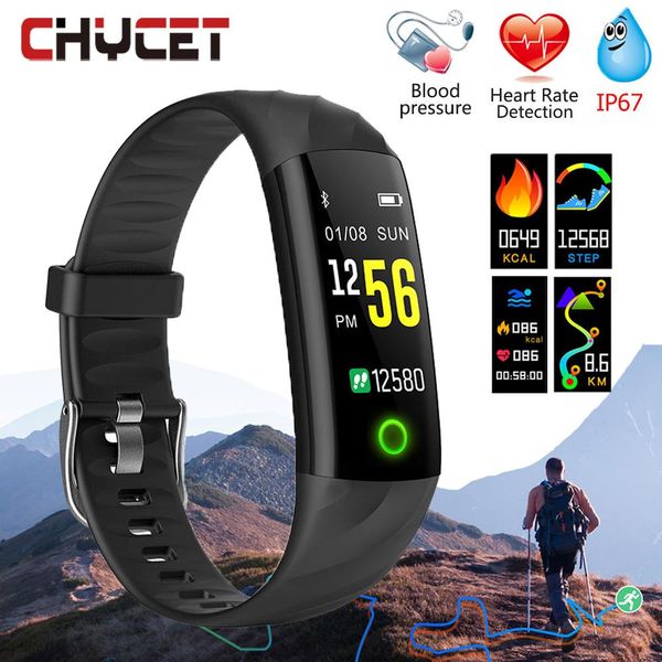 

chycet s5 smart britbands bractelet fitness tracker band водонепроницаемый ip68 измерение артериального давления gps часы для женщин мужчины