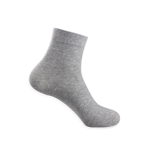 

10 pairs of mid barrel men's simple all season latest polyester nude solid color breathable comfortable business men bbyvfb, Black