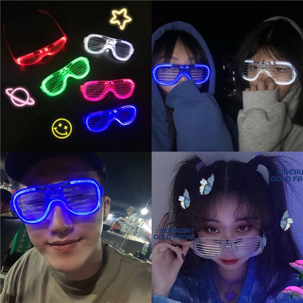 

red screen dance led disco equipment concert glasses flash bar night club halloween props