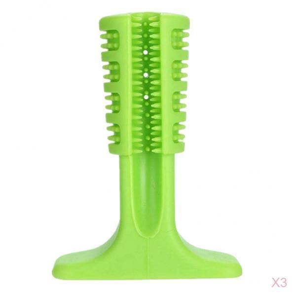 

3x dog toys puppy molar tooth cleaner stick trainging dog l green
