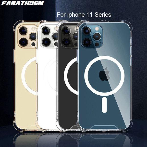 

clear tpu magnetic phone cases for magsafe wireless charger cover for iphone 11 pro max pro11 shockproof protection case