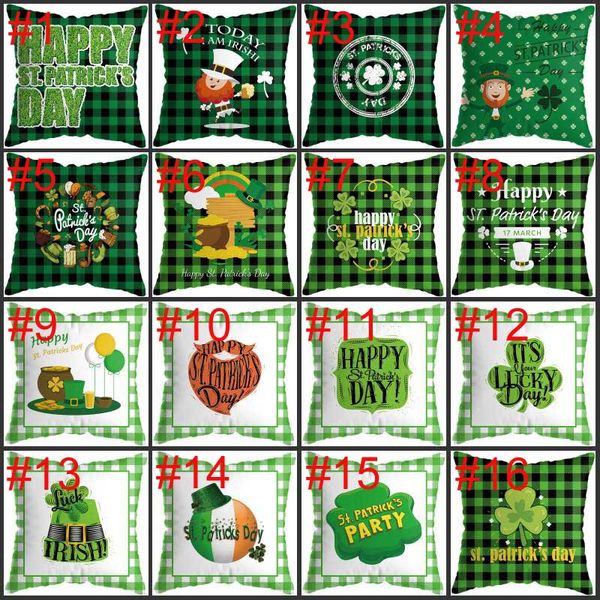 

plaid ireland pillow covers 45*45cm winter holiday green throw pillows home decorations sofa square pillow cover case cushion kimter-k290fa