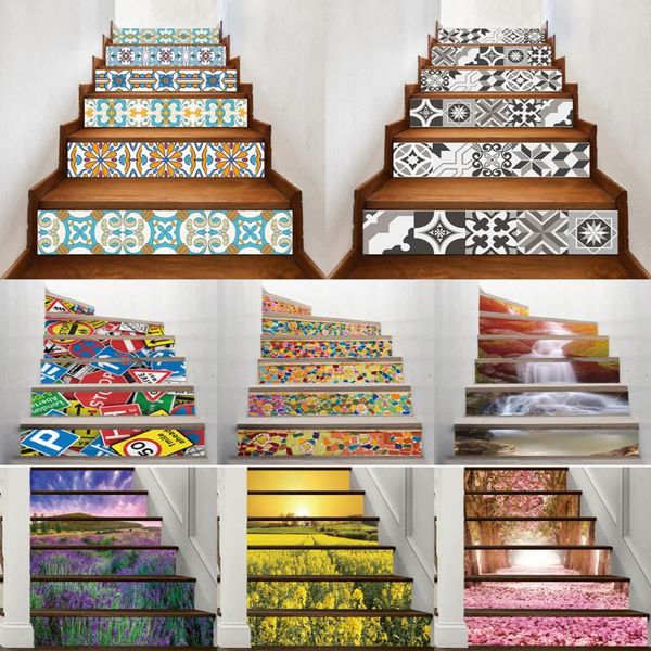 

wall stickers 27 design mosaic tile stair self adhesive waterproof pvc sticker kitchen ceramic home decoration