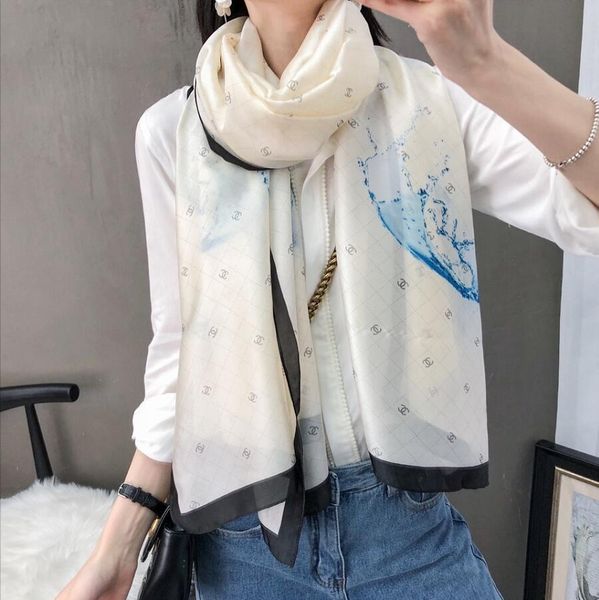 

2020 fashion winter designer 100% cashmere scarf women and men brand luxury big size classic check scarves pashmina infinity scarfs, Blue;gray