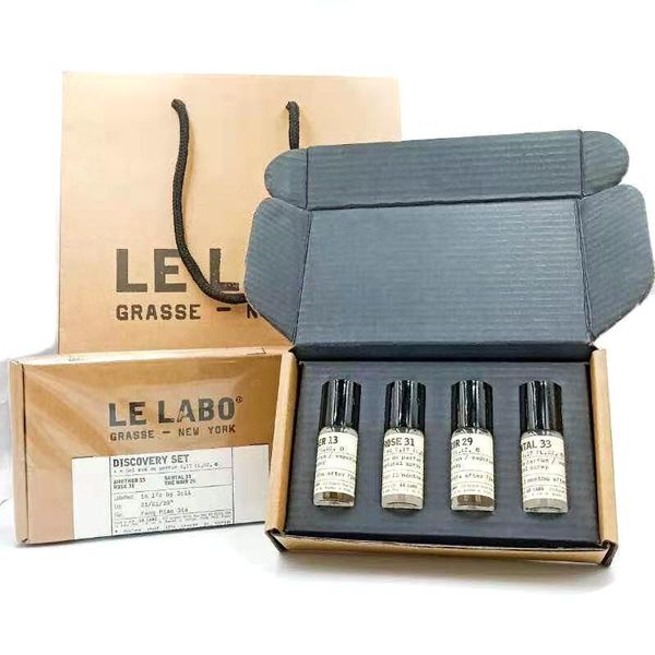 

4pcs 5ml sets le labo perfume set santal 33 the noir 29 another 13 rose 31 eau de parfum discovery fragrance qiality in stock fast delivery