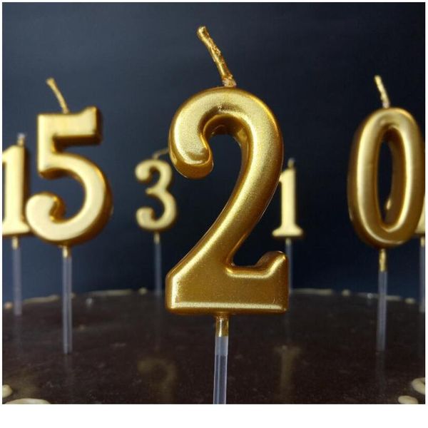 

birthday number candle gold/silver candle cake cupcake er party birthday cake candle party decoration sup jlltlw