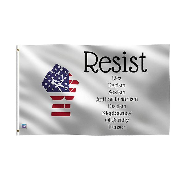 American Resist Fist Flag 3x5ft Stampa 100D Poliestere Outdoor Hangjing Club Stampa digitale Banner e bandiere all'ingrosso
