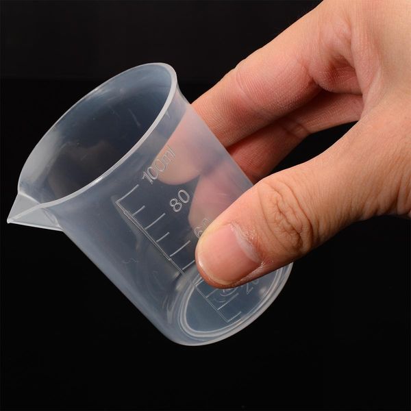 

5pcs 100ml plastic measuring jug cup precise water measure cup graduated surface reusable kitchen lab liquid measure tool bbyxsw