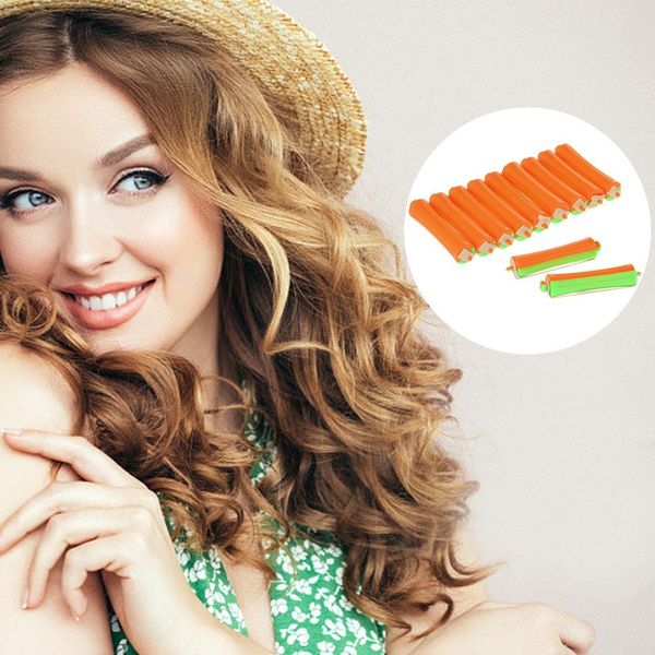 10pcs/set DIY soğuk perma çubuk salon saç silindiri kıvırma kıvıran lastik bant saç klipsi kuaförlük yapımcı stil aracı