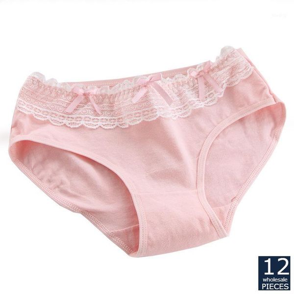 

12 pcs/lot wholesale panties women fashion lingerie pretty briefs cotton cute women underwear cmsq c0041, Black;pink