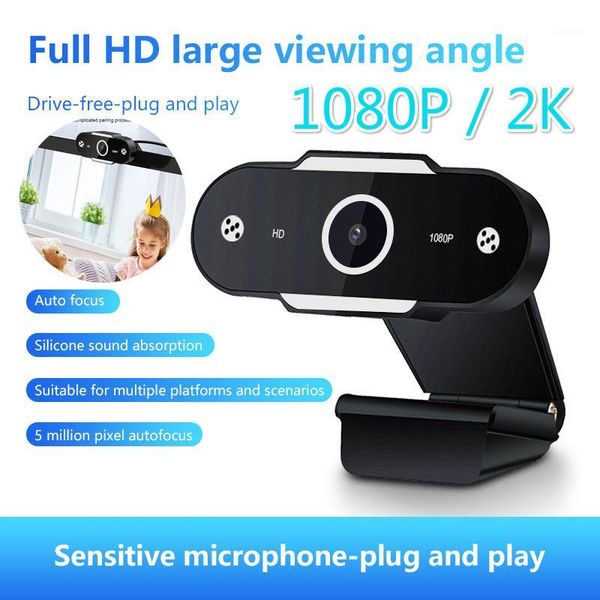 

webcams 1080p 2k hd computer peripherals camera with mic webcam for live broadcast video calling conference tablet camara1