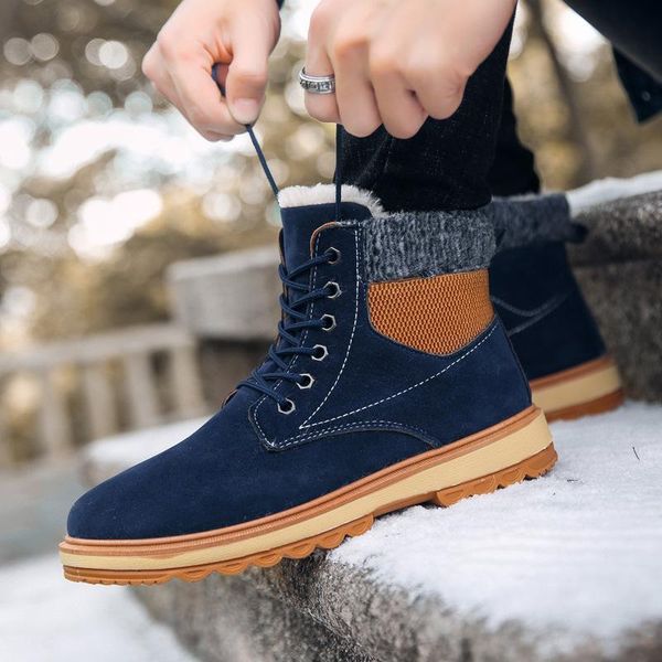 

natascha women boots winter fur warm leather snow boots women winter work flat with round toe casual shoes short plush, Black