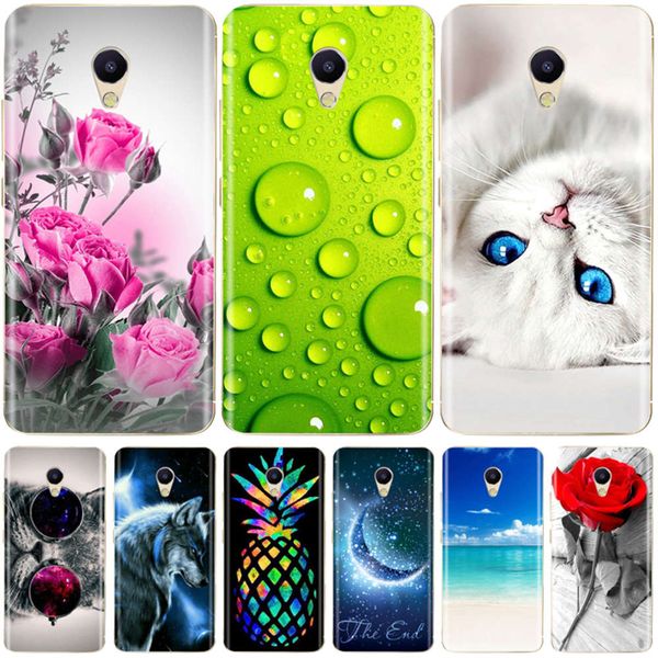 

silicone soft tpu cute cartoon flower phone case for meizu m6s m 6s back cover shell bumper coque funda
