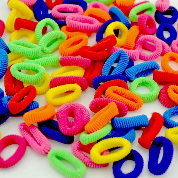 

50pcs /lot mini hairbands for children scrunchy elastic hair bands girls rubber bands hair accessories drop shipping1, Slivery;white