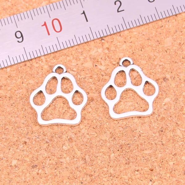

plated 137pcs charms dog bear paw antique pendants making diy handmade tibetan silver jewelry 19*17mm, Bronze;silver