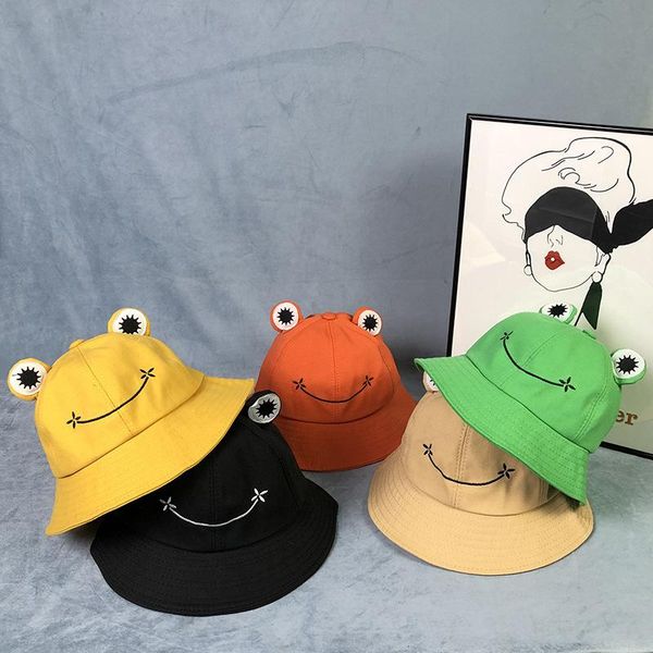 

fashion frog bucket hat for women summer autumn plain women panama outdoor hiking beach fishing cap sunscreen female sunhat bob, Blue;gray
