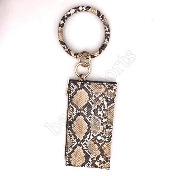 

red pu keyring leather clutch monogrammed wristlet bangle and white black buffalo plaid bracelet keychains bag zza1501-3, Silver