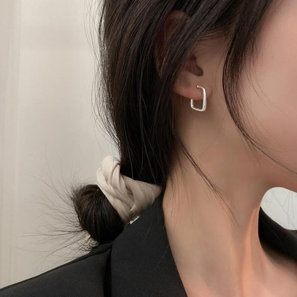 

new simple temperament trend hollow geometric square stud earrings for women jewelry accessories party gifts brincos sae520, Golden;silver
